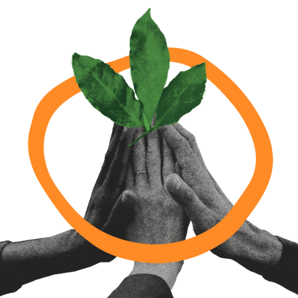 people and planet at the center icon